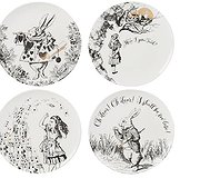 Alice in Wonderland - Boxed Fine China Plates set of 4